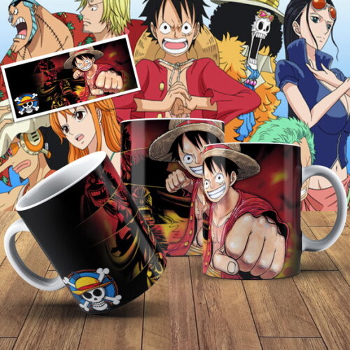 Caneca porcelana personalizada One Piece + Cx #7!!!