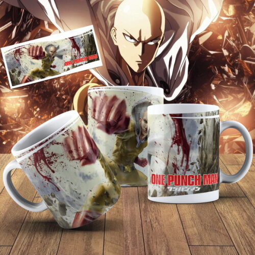 Caneca porcelana personalizada One Punch Man+ Cx #1!!!