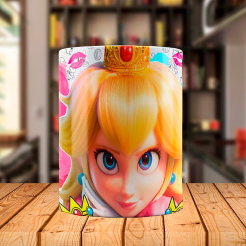 Caneca Princesa Peach com Nome Personalizado