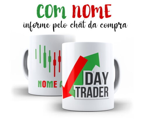 Caneca Profissão Day Trade com Nome - Mod 002