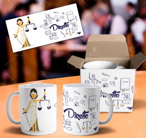 Caneca Profissão Direito Advogado + Caixinha