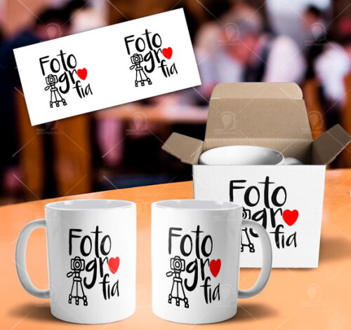 Caneca Profissão Fotografo fotografia + Caixinha