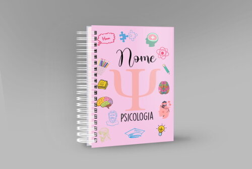 Caneca Profissão Psicologia + Kit Agenda com Nome