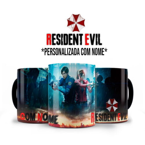 Caneca Resident Evil + Kit Personalizado com Nome