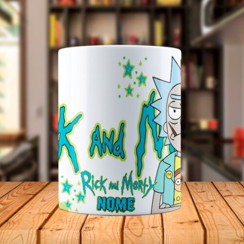 Caneca Rick and Morty com Nome Personalizado