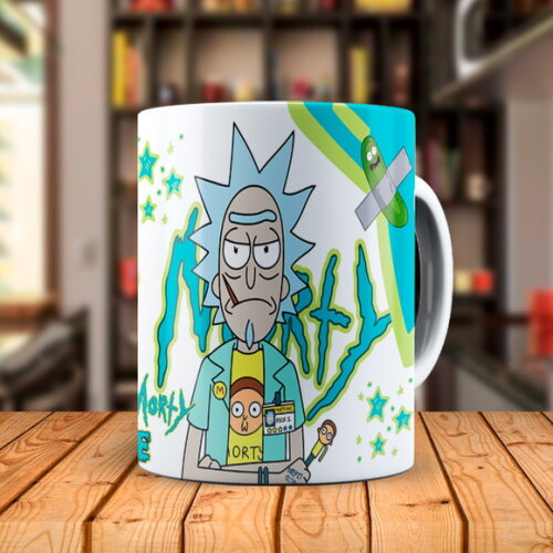 Caneca Rick and Morty com Nome Personalizado