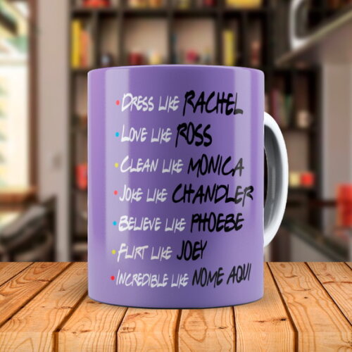 Caneca Série Friends com Nome Personalizado