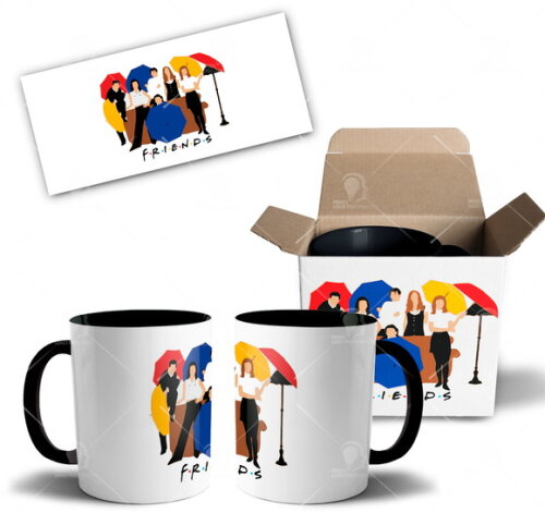 Caneca Série Friends Seriado+ caixinha personalizada Mod 008