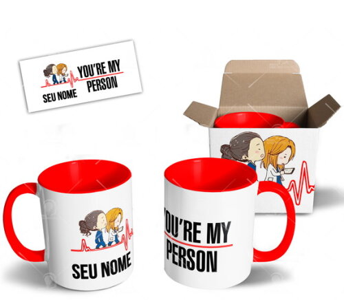 Caneca Série Grey's Anatomy Personalize Com Seu Nome + Caixa