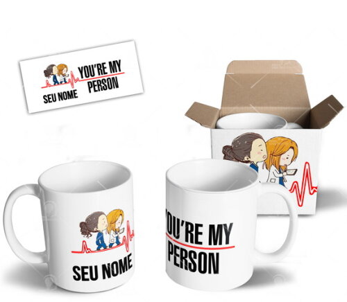 Caneca Série Grey's Anatomy Personalize Com Seu Nome + Caixa