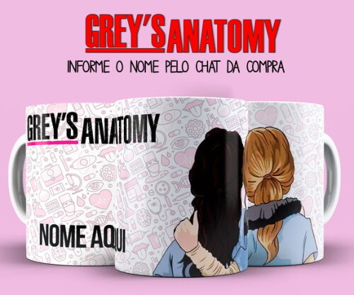 Caneca Série Greys Anatomy Amigas com Nome