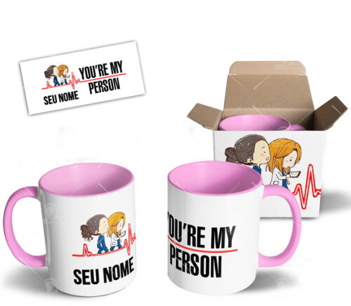 Caneca Série Grey's Anatomy Personalize Com Seu Nome + Caixa