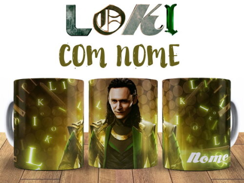 Caneca Série Loki com nome Personalizado - Mod 002
