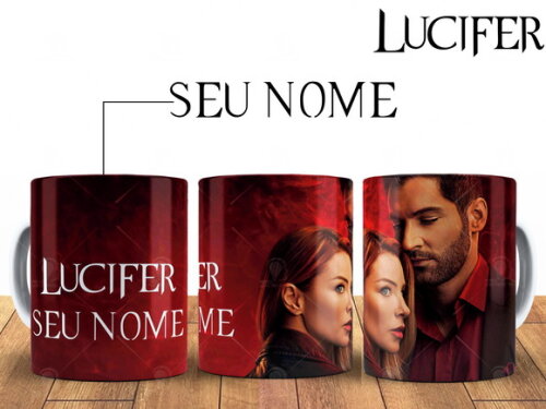 Caneca Série Lúcifer e Chloe com Nome Personalizado