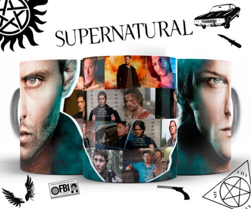 Caneca Série Supernatural Dean e Sam winchester