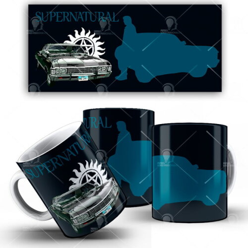 Caneca Série Supernatural Netflix + Caixinha Mod 004