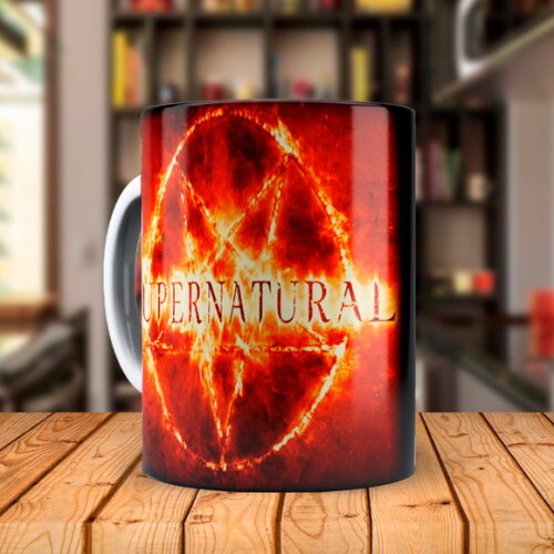 Caneca Série Supernatural Símbolo com Nome