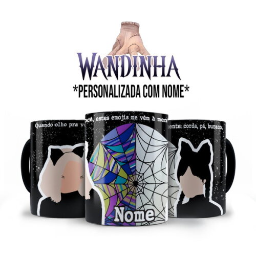 Caneca Série Wandinha com Nome Personalizado