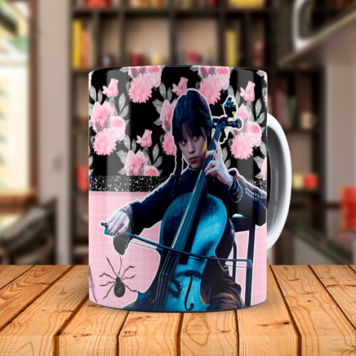 Caneca Série Wandinha com Nome Personalizado