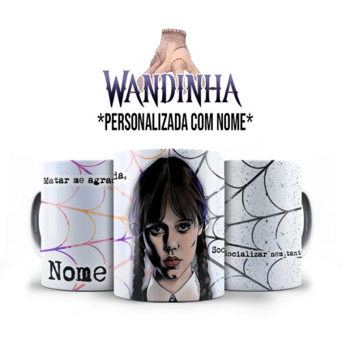 Caneca Série Wandinha com Nome Personalizado