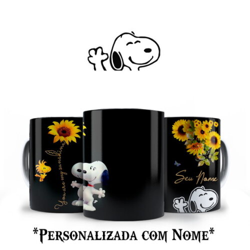 Caneca Snoopy Personalizado com Nome