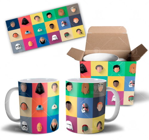 Caneca Star Wars + Caixinha personalizada Mod 002