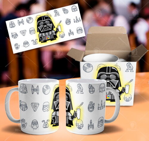 Caneca Star Wars Darth Vader + Caixinha Mod 001