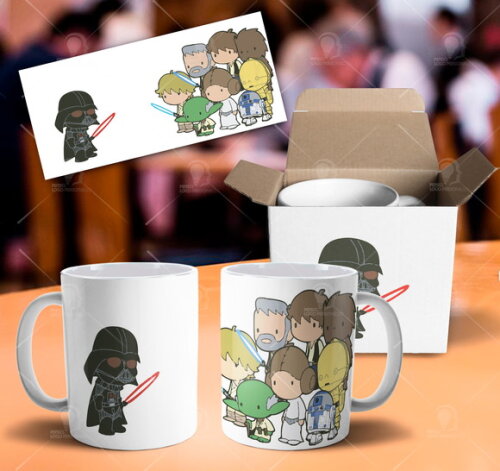 Caneca Star Wars Darth Vader + Caixinha Mod 005