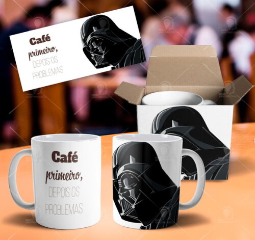Caneca Star Wars Darth Vader + Caixinha Mod 007
