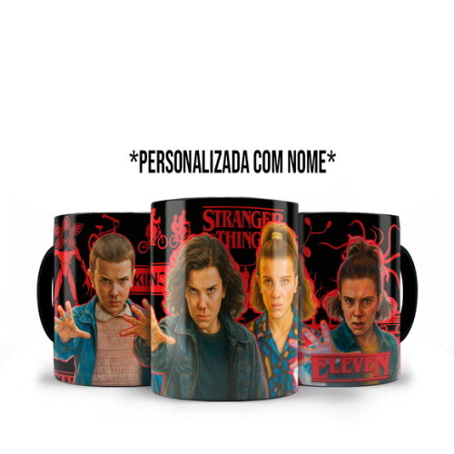 Caneca Stranger Things Eleven + Kit Personalizado com Nome