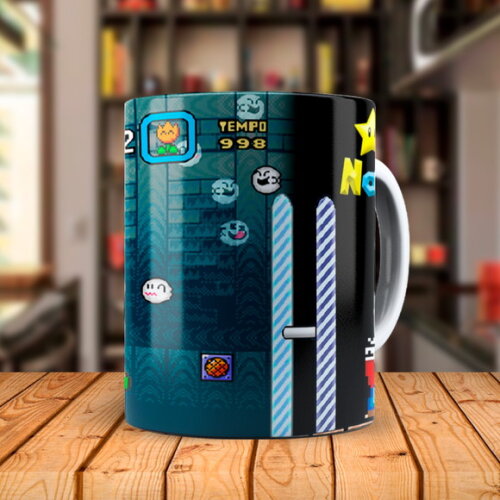 Caneca Super Mário Personalizado com Nome
