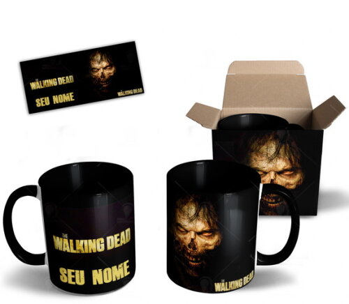 Caneca The Walking Dead série personalizada com nome