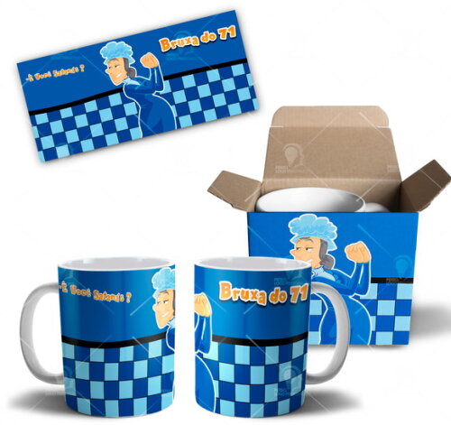 Caneca Turma do Chaves Bruxa do 71 + Caixinha Personalizada