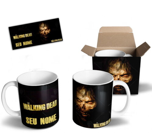 Caneca The Walking Dead série personalizada com nome