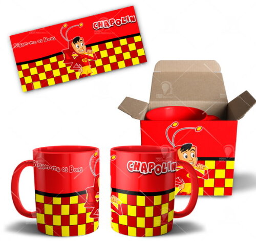 Caneca Turma do Chaves Chapolin + Caixinha Personalizada