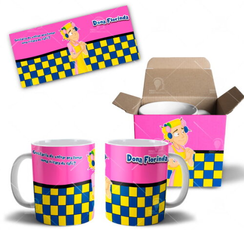 Caneca Turma do Chaves Dona Florinda + Caixinha