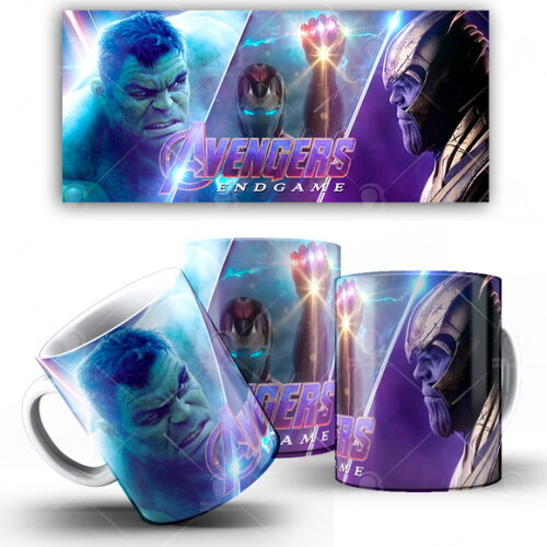Caneca Vingadores Avengers End Game + Caixinha Mod002