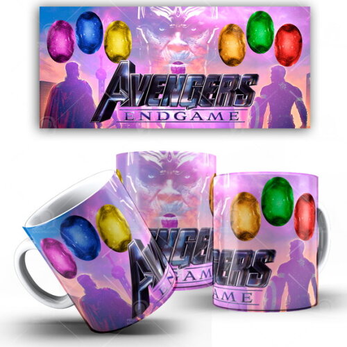 Caneca Vingadores Avengers End Game + Caixinha Mod003