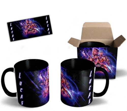Caneca Vingadores Avengers Guerra Infinita Com Nome