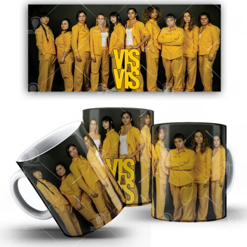 Caneca Vis a Vis seriado Netflix + Caixinha mod 001
