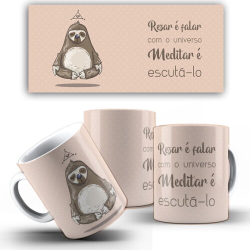 Caneca Yoga Meditação Namastê + Caixinha M02