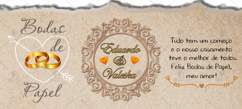 Kit 2 Canecas Mágica Bodas de Papel + Caixinha