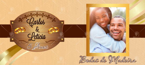 Kit 2 Canecas Mágica Bodas de Madeira com Foto + Caixinha