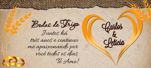 Kit 2 Canecas Mágicas Bodas de Trigo + Caixinha
