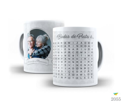 Kit 2 Canecas Personalizadas Bodas De Prata 25 Anos