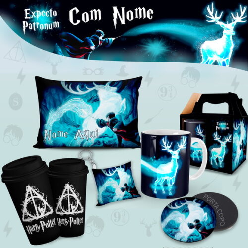 Kit Personalizado Harry Potter Expecto Patronum com Nome