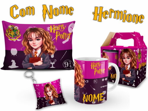 Kit Personalizado Harry Potter Hermione com Nome