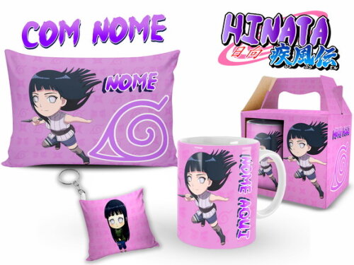 Kit Personalizado Hinata Hyuga Naruto com Nome
