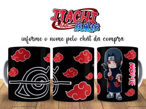 Kit Personalizado Itachi Uchiha Naruto com Nome