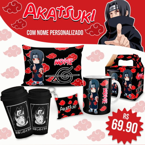 Kit Personalizado Itachi Uchiha Naruto com Nome
